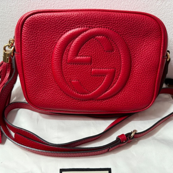 Gucci Soho Disco Crossbody Small Red Leather - Picture 10 of 16